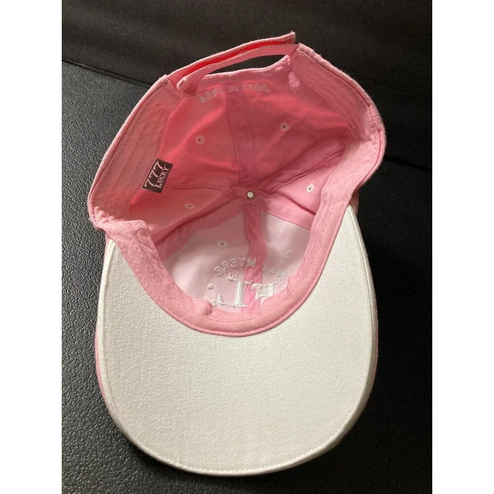 FORT MYERS, FLORIDA SOUVENIR TOURIST BASEBALL CAP HAT PINK/WHITE OSFM - Picture 3 of 4
